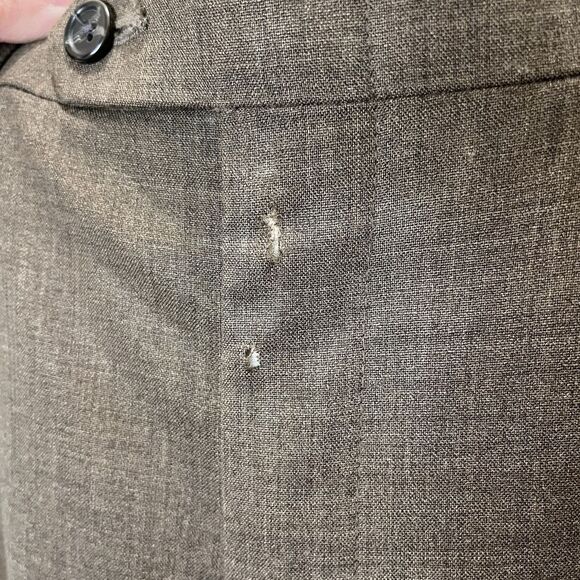 Lauren Ralph Lauren Pants Mens 36X32 Brown Wool Trousers Pleated Turn up - Picture 4 of 10